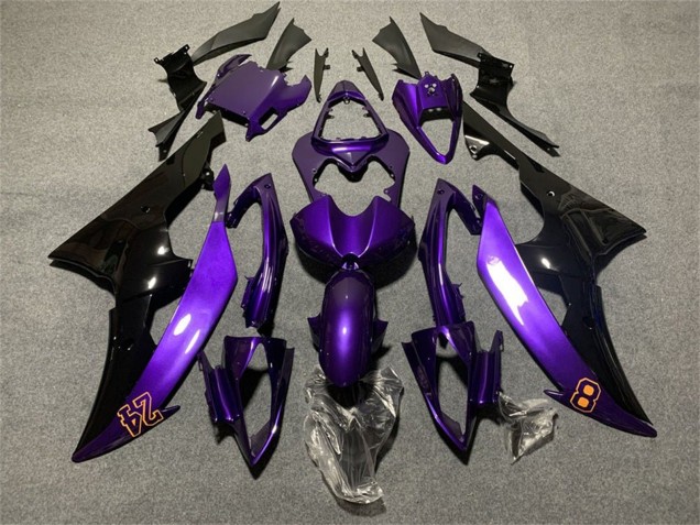 Carena Moto Yamaha YZF R6 2008-2016 - Viola Nero Lucido 24