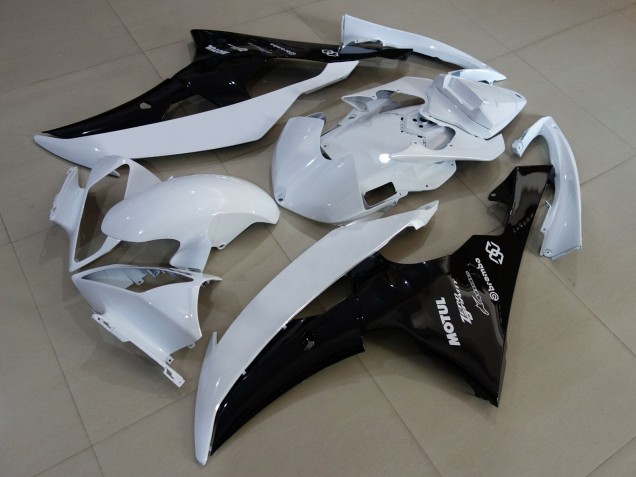 Carena Moto Yamaha YZF R6 2008-2016 - Bianco Nero Lucido