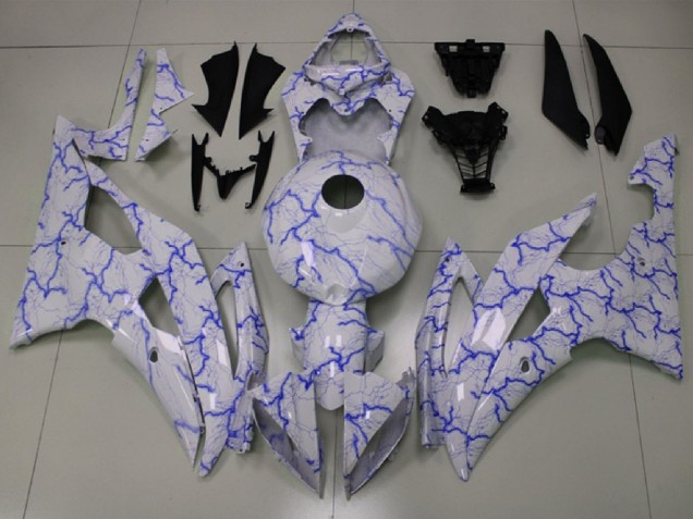 Carena Moto Yamaha YZF R6 2008-2016 - Bianco Blu Fulmine
