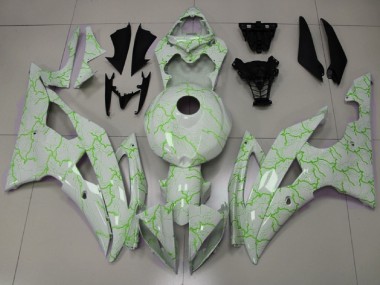 Carena Moto Yamaha YZF R6 2008-2016 - Bianco Verde Fulmine