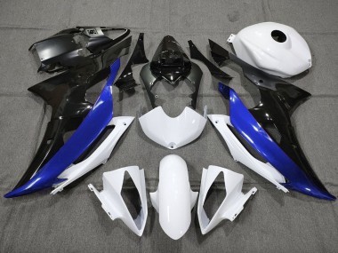 Carena Moto Yamaha YZF R6 2008-2016 - Bianco Blu Nero Lucido