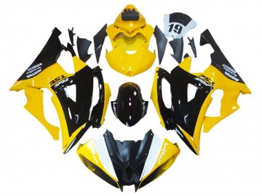 Carena Moto Yamaha YZF R6 2008-2016 - Giallo Nero Lucido