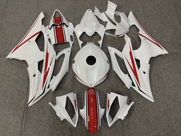 Carena Moto Yamaha YZF R6 2008-2016 - Bianco Perla Rosso