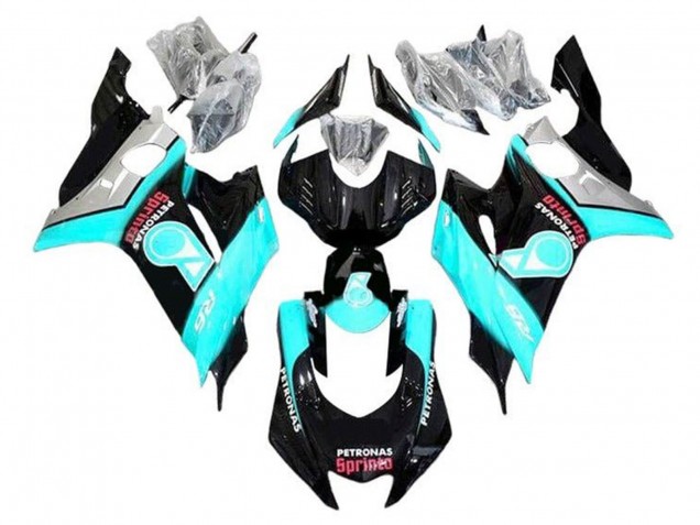 Carena Moto Yamaha YZF R6 2017-2023 - Turchese Blu Nero Lucido Petronas