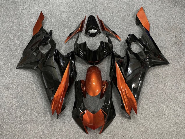 Carena Moto Yamaha YZF R6 2017-2023 - Arancia Nero Lucido