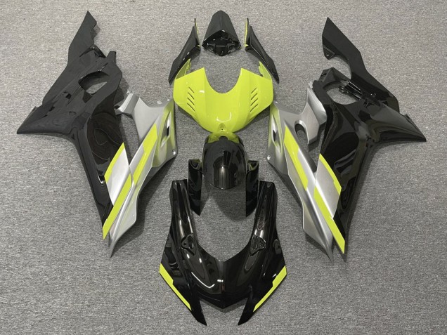 Carena Moto Yamaha YZF R6 2017-2023 - Grigio Neon Giallo Nero Lucido