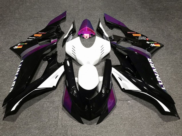 Carena Moto Yamaha YZF R6 2017-2023 - Bianco Viola Nero Lucido