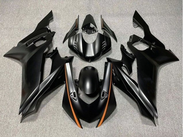 Carena Moto Yamaha YZF R6 2017-2023 - Nero Opaco Arancia