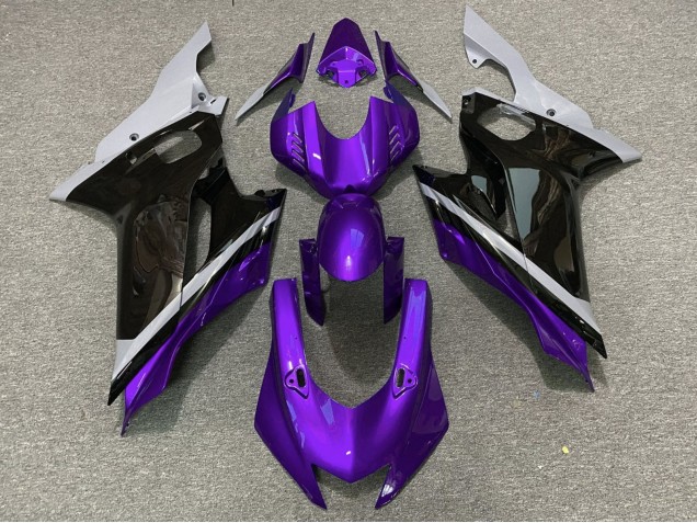 Carena Moto Yamaha YZF R6 2017-2023 - Grigio Viola Nero Lucido