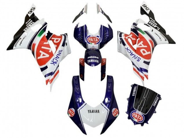 Carena Moto Yamaha YZF R6 2017-2023 - Bianco Blu Rosso Nero Pata
