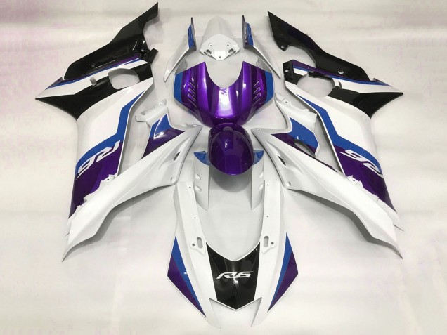 Carena Moto Yamaha YZF R6 2017-2023 - Bianco Blu Viola Nero