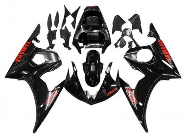 Carena Moto Yamaha YZF R6 2005 - Nero Lucido Rosso