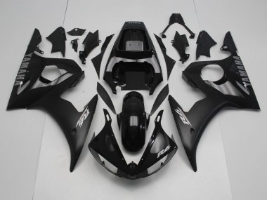 Carena Moto Yamaha YZF R6 2005 - Nero Lucido Nero Opaco Argento