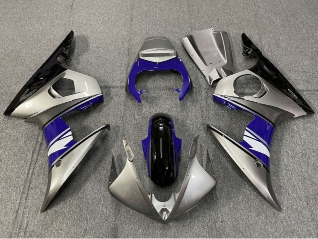 Carena Moto Yamaha YZF R6 2005 - Argento Blu Nero Bianco