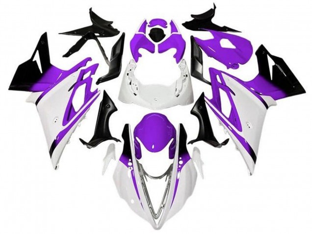 Carena Moto Triumph Daytona 675 Triple 2013-2016 - Bianco Viola Nero Lucido