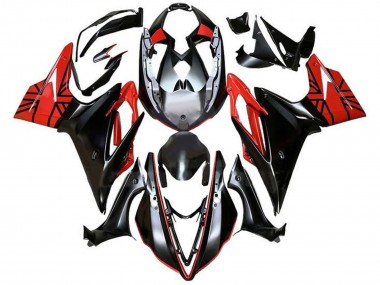 Carena Moto Triumph Daytona 675 Triple 2013-2016 - Argento Rosso Nero Lucido