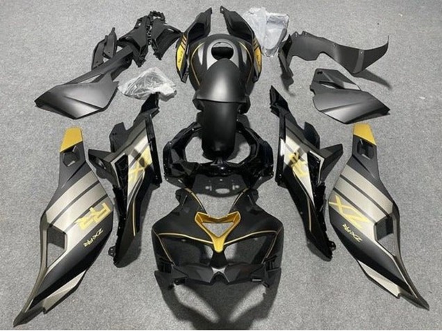Carene Moto Kawasaki ZX4R ZX-4RR 2019-2025 - Nero Opaco Nero Lucido Grigio Oro