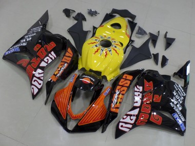 Carena Moto Honda CBR600RR 2009-2012 - Giallo Arancia Nero Lucido Rossi Corsa