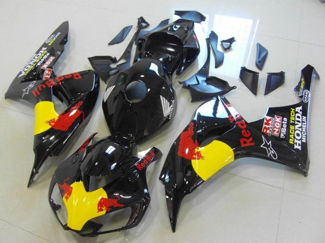 Carena Moto Honda CBR1000RR 2006-2007 - Nero Lucido Giallo Red Bull