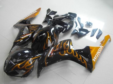 Carena Moto Honda CBR1000RR 2006-2007 - Nero Lucido Oro Fiamma