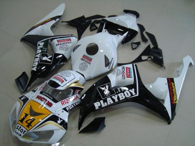 Carena Moto Honda CBR1000RR 2006-2007 - Bianco Giallo Nero Lucido Denso Playboy 14