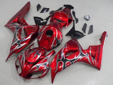 Carena Moto Honda CBR1000RR 2006-2007 - Rosso Nero Argento Fiamma