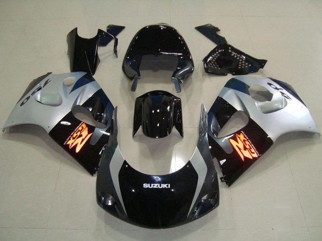 Carena Moto ABS Suzuki GSXR 750 1996-2000 - Nero Lucido Argento