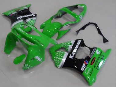 Carena Moto Kawasaki ZX6R 1998-1999 - Verde Bianco Argento Nero Lucido