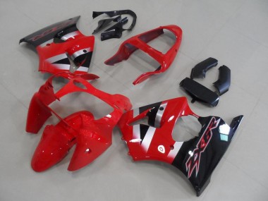 Carena Moto Kawasaki ZX6R 2000-2002 - Rosso Argento Nero Lucido OEM Stile
