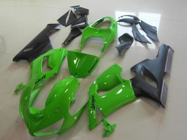 Carena Moto Kawasaki ZX6R 2005-2006 - Verde Nero Opaco