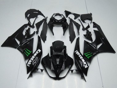 Carena Moto Kawasaki ZX6R 2009-2012 - Nero Lucido Verde Mostro