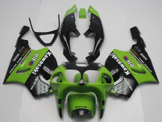 Carena Moto Kawasaki ZX7R 1996-2003 - Verde Nero Lucido Mostro Elf