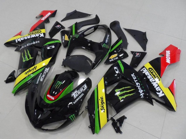 Carena Moto Kawasaki ZX10R 2006-2007 - Nero Lucido Rosso Giallo Verde Mostro