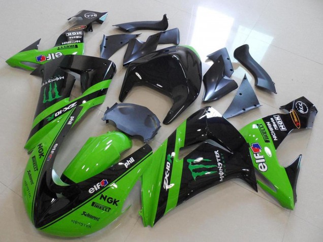 Carena Moto Kawasaki ZX10R 2006-2007 - Verde Nero Lucido Mostro Corsa