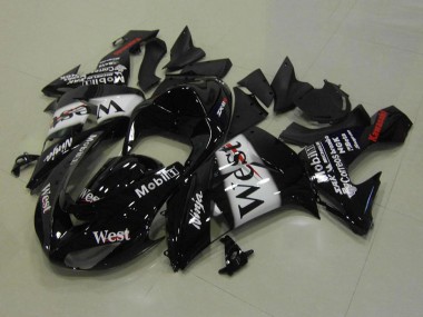 Carena Moto Kawasaki ZX10R 2006-2007 - Nero Lucido Bianco West Rosso