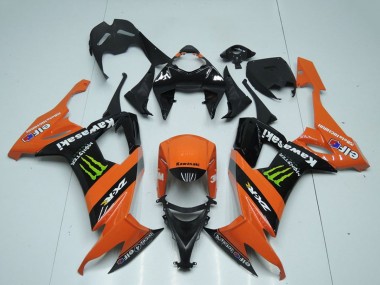 Carena Moto Kawasaki ZX10R 2008-2010 - Arancia Nero Verde Mostro