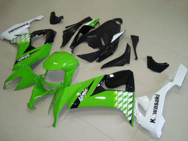 Carena Moto Kawasaki ZX10R 2008-2010 - Bianco Verde Nero Lucido