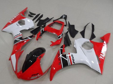 Kit Carena Moto Yamaha YZF R6 2003-2004 - Bianco Rosso Nero Lucido