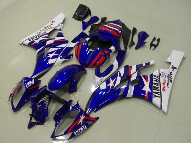 Carena Moto Yamaha YZF R6 2006-2007 - Bianco Blu Rosso Motul Michelin