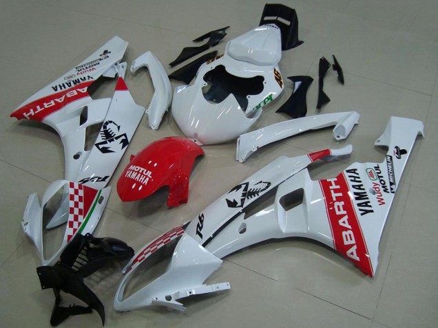 Carena Moto Yamaha YZF R6 2006-2007 - Bianco Rosso Motul Michelin Abarth