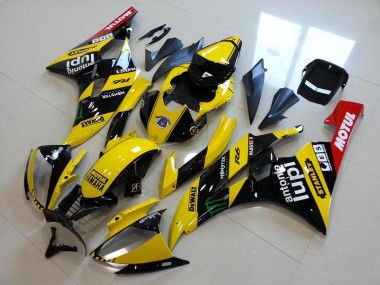 Carena Moto Yamaha YZF R6 2006-2007 - Giallo Nero Lucido Rosso Verde Motul Mostro