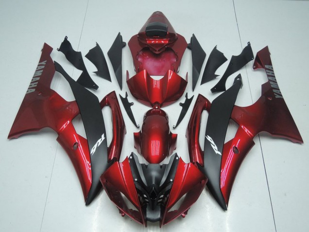 Carena Moto Yamaha YZF R6 2008-2016 - Rosso Nero Opaco