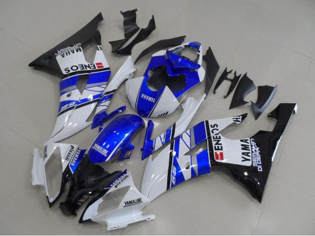 Carena Moto Yamaha YZF R6 2008-2016 - Bianco Blu Nero Lucido ENEOS Yamalube