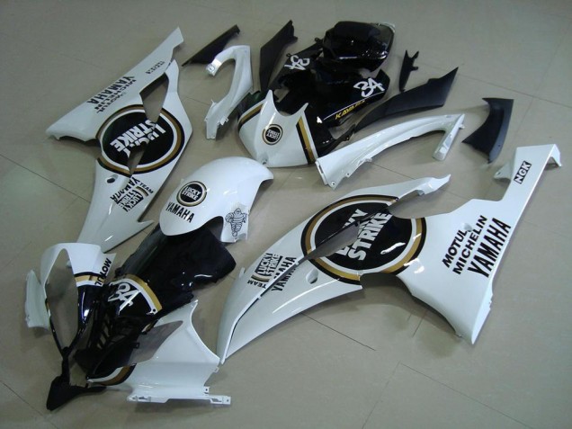 Carena Moto Yamaha YZF R6 2008-2016 - Bianco Nero Lucido Lucky Strike Motul Michelin 34