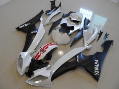Kit Carena Moto ABS Yamaha YZF R6 2008-2016 - Bianco Rosso Nero Opaco