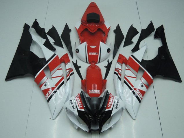 Carena Moto Yamaha YZF R6 2008-2016 - Bianco Rosso Nero