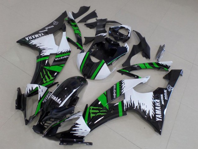 Carena Moto Yamaha YZF R6 2008-2016 - Bianco Nero Lucido Verde Mostro Motul