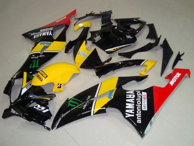Carena Moto Yamaha YZF R6 2008-2016 - Giallo Rosso Nero Lucido Verde Mostro Motul