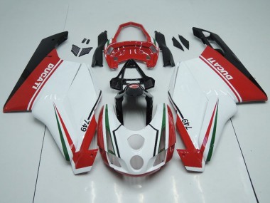 Carena Moto Ducati 749 2003-2004 - Bianco Rosso Verde Nero Lucido