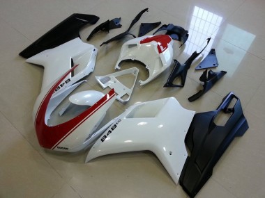 Carena Moto Ducati 848 2007-2014 - Bianco Rosso Nero Opaco